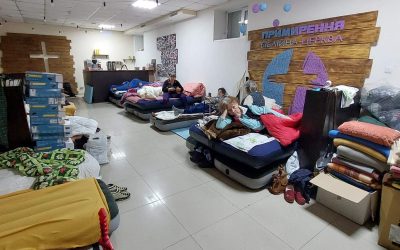 Uman receives refugees for the night