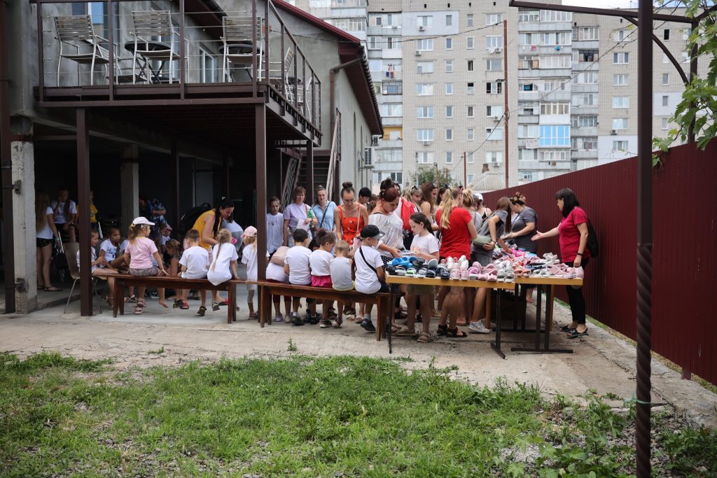 Distribution Of Shoes To Internally Displaced Kids In Uman Distribution Of Shoes To Internally Displaced Kids In Uman