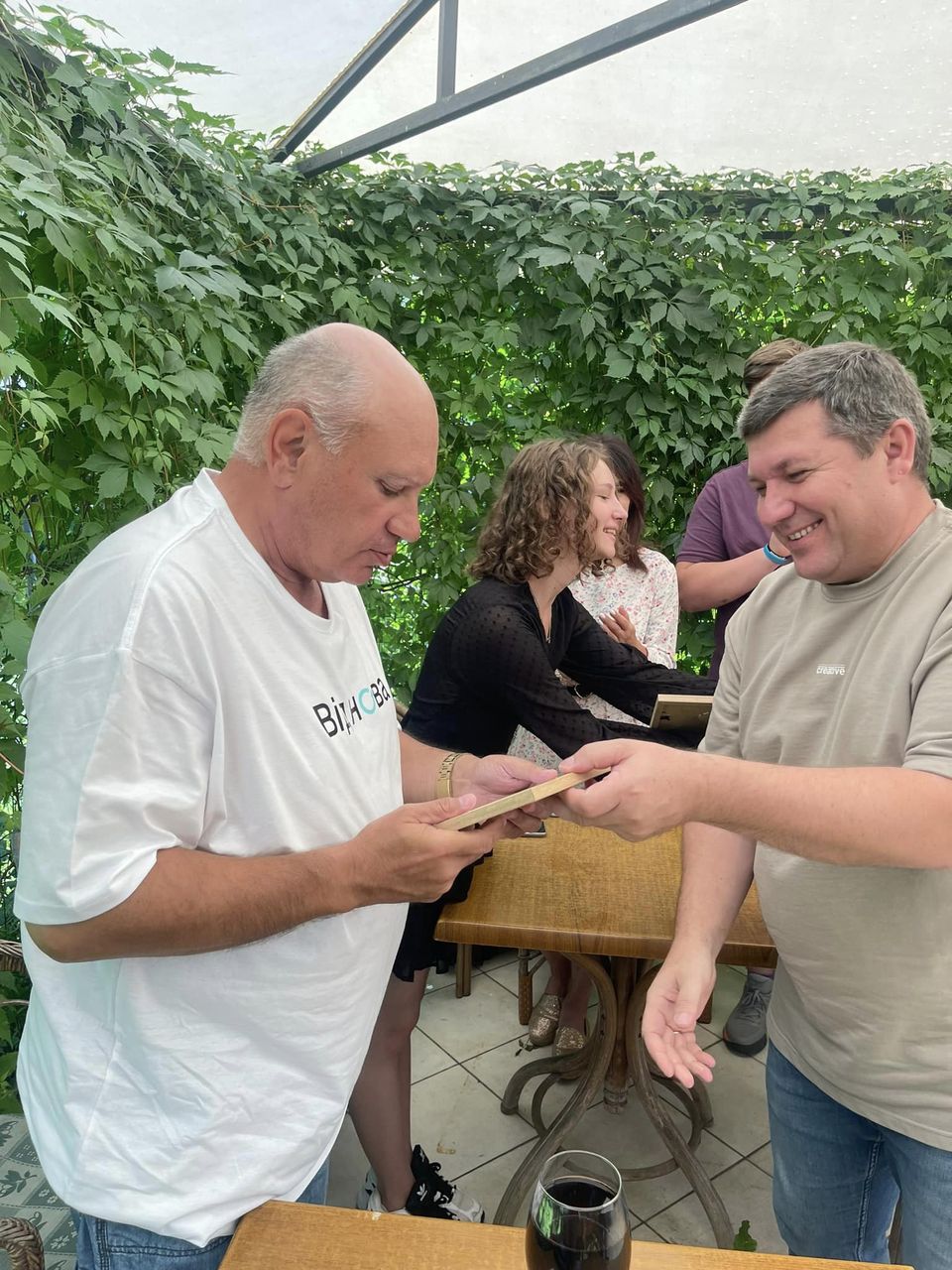 Ukrainian Churchgoer Receives Gift After Baptism Ukrainian Churchgoer Receives Gift After Baptism