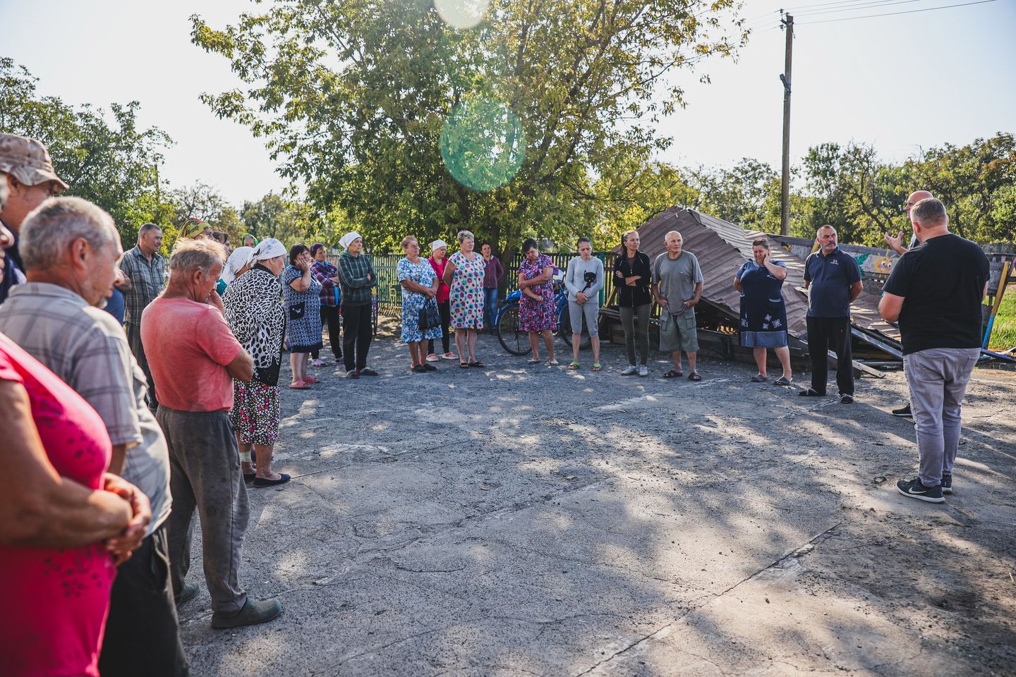 Kherson Locals Gather For Humanitarian Aid Distribution Kherson Locals Gather For Humanitarian Aid Distribution