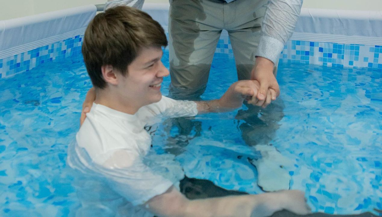 Lviv Church Baptizing Churchgoer Lviv Church Baptizing Churchgoer