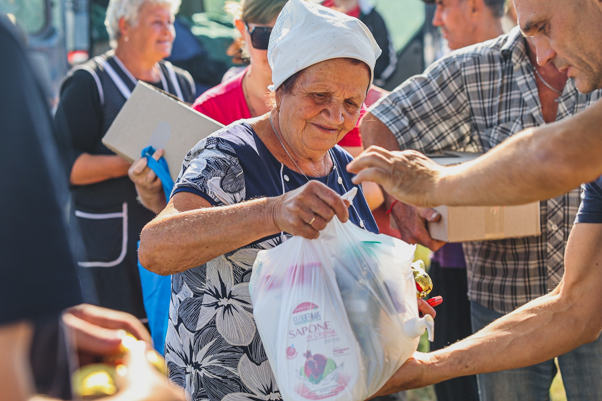 Ukrainian Elderly Woman Receives A Humanitarian Aid Package Ukrainian Elderly Woman Receives A Humanitarian Aid Package