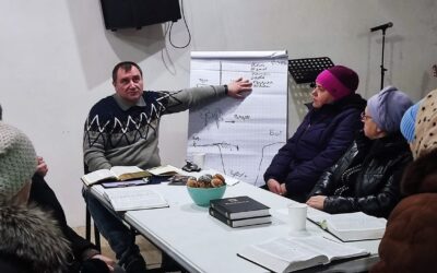 Kharkiv Church holds Bible Study