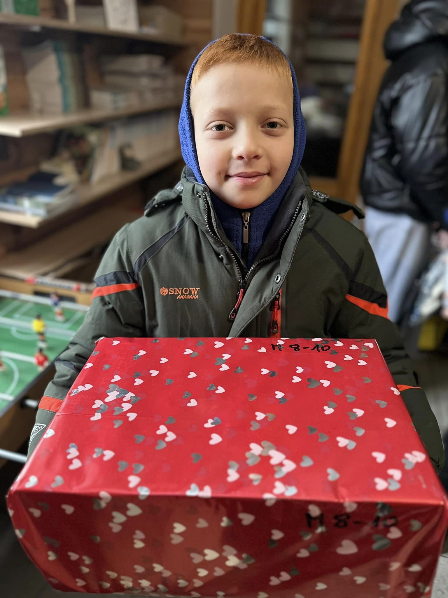 Ukrainian Boy With A Present In Izum Ukrainian Boy With A Present In Izum