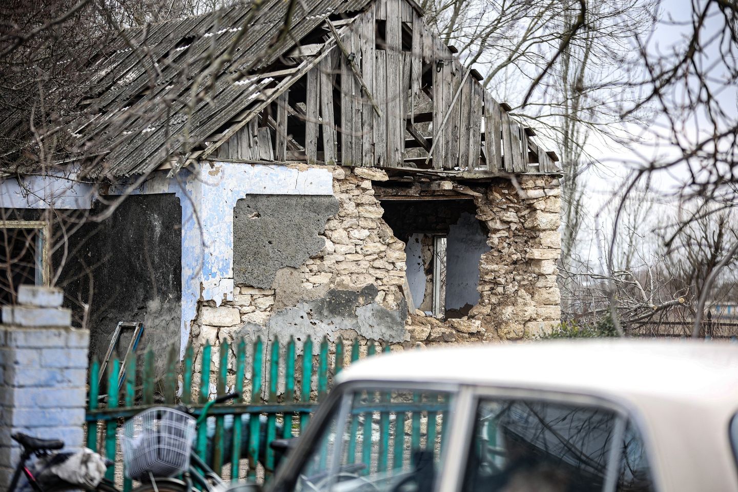 Destroyed House In Kherson Village