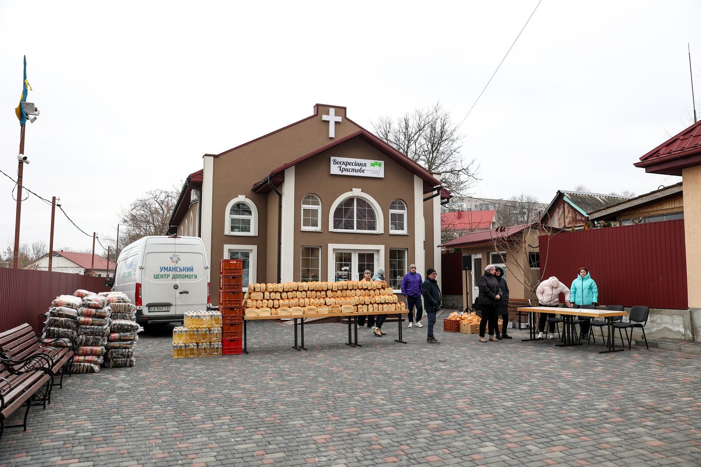 Bread Stall Setup In Front Uman Church Ressurection Of Christ March Bread Stall Setup In Front Uman Church Ressurection Of Christ March
