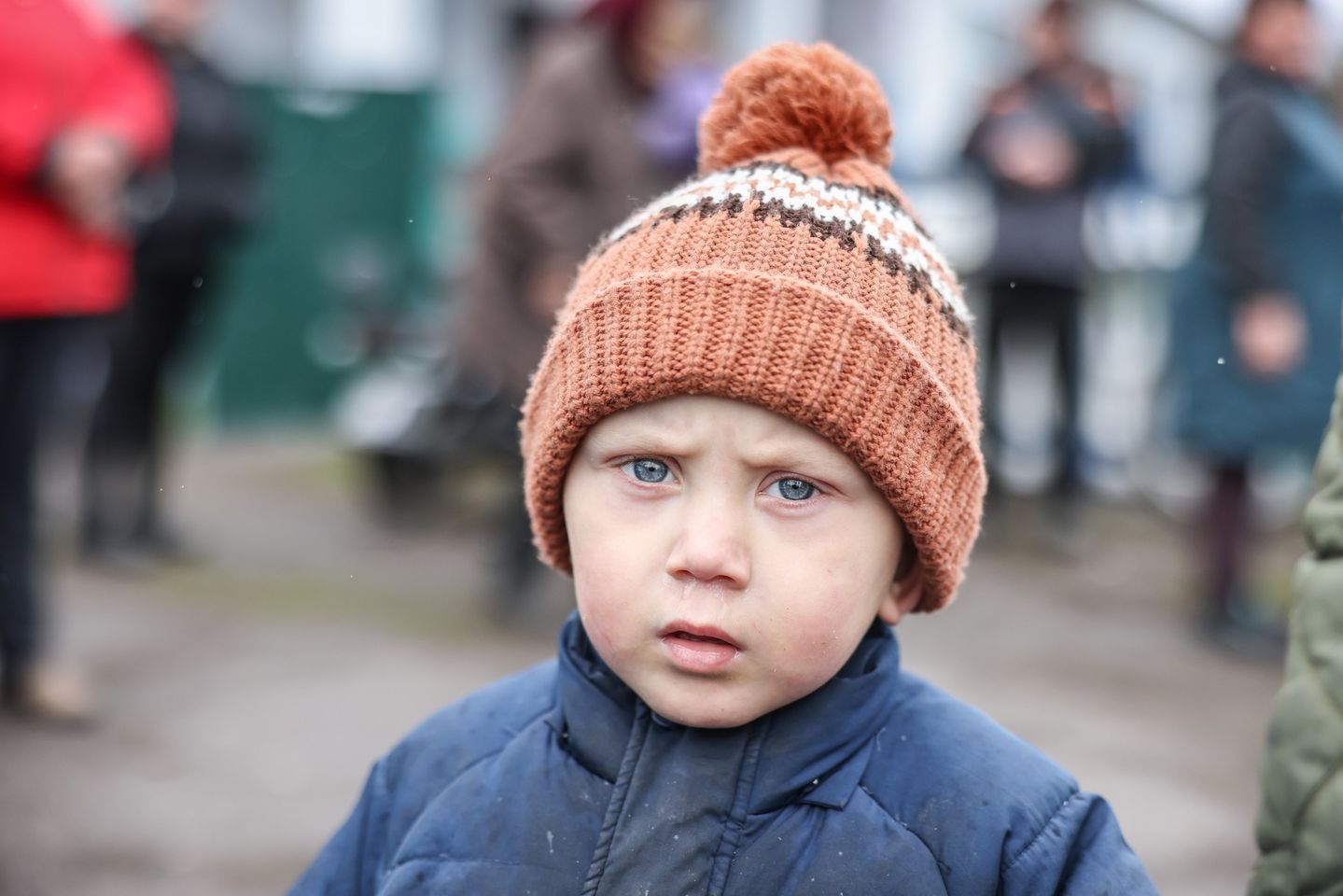 Ukrainian Boy At The Distribution Ukrainian Boy At The Distribution
