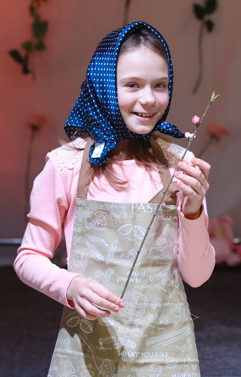 Ukrainian Girl Smiles As She Is Dressed Up For A Play Ukrainian Girl Smiles As She Is Dressed Up For A Play