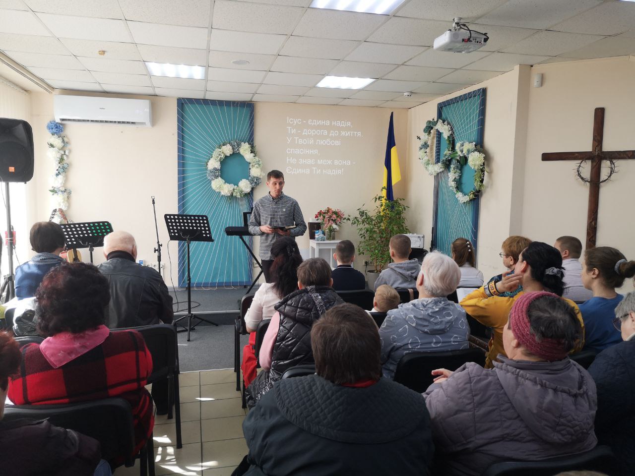 Church Service Led By Pastor In Cherkassy Church % Quiet Harbor% April St Church Service Led By Pastor In Cherkassy Church % Quiet Harbor% April St