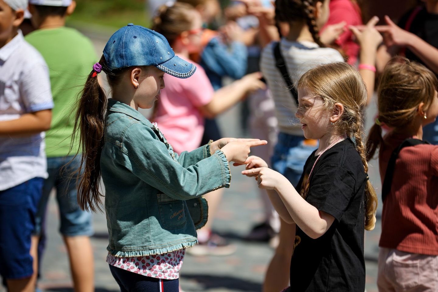 Two Ukrainian Girls Playing A Game Two Ukrainian Girls Playing A Game