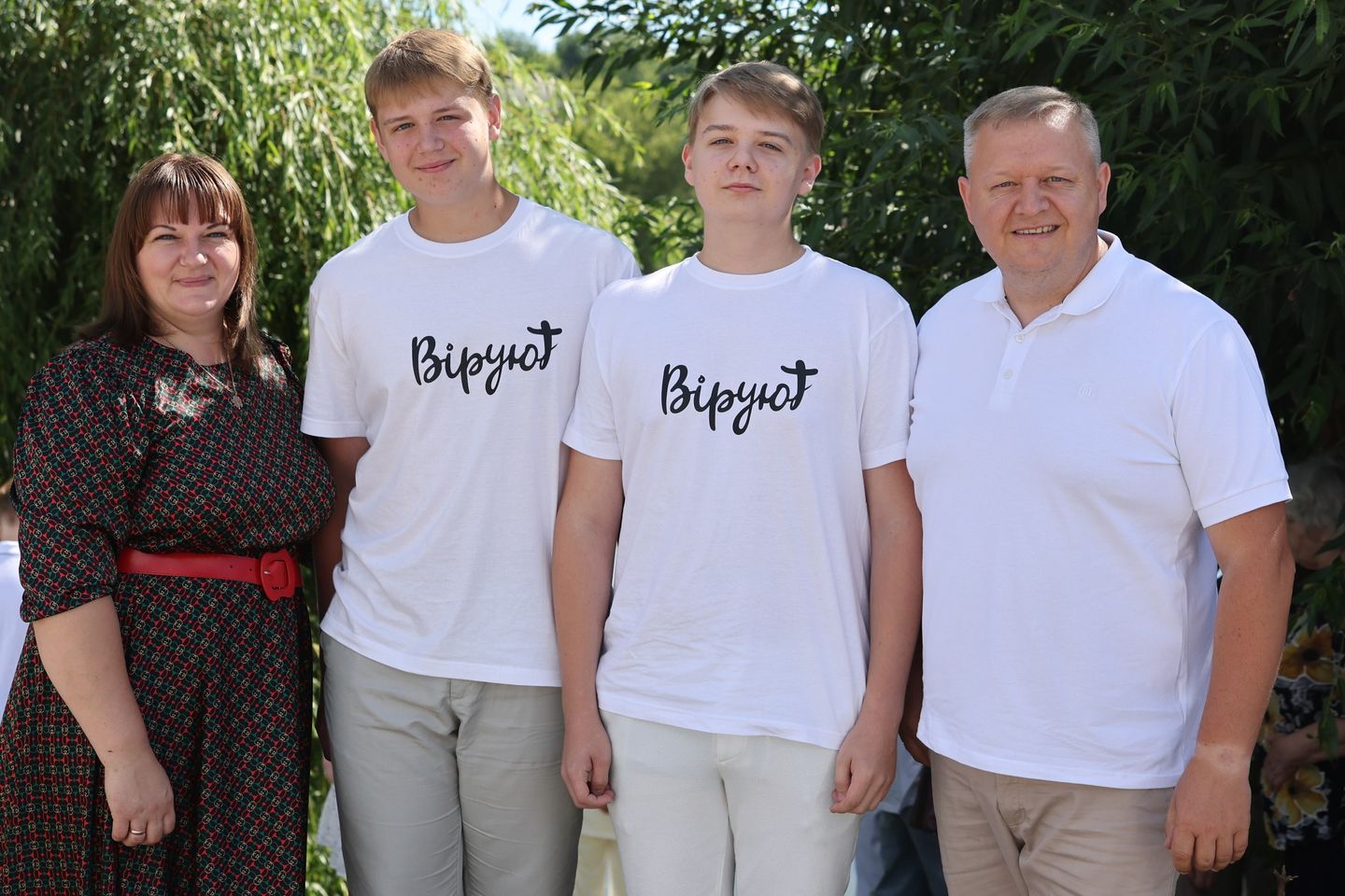 Two Ukrainian Young Men With The Pastor Before Their Baptism Two Ukrainian Young Men With The Pastor Before Their Baptism