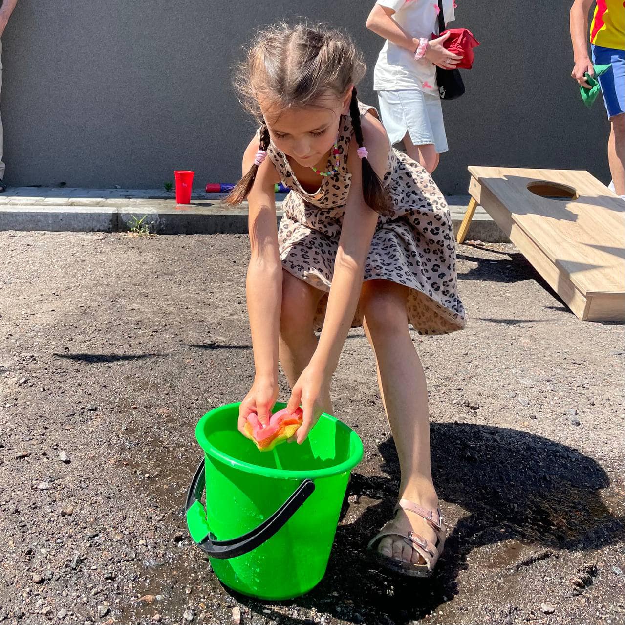 Ukrainian Girl Playing With A Bucket Ukrainian Girl Playing With A Bucket