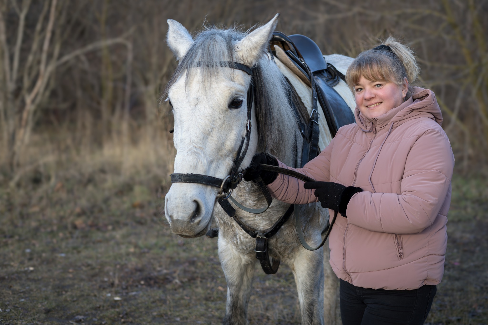 Ukrainian Woman Pictured With A Horse Ukrainian Woman Pictured With A Horse