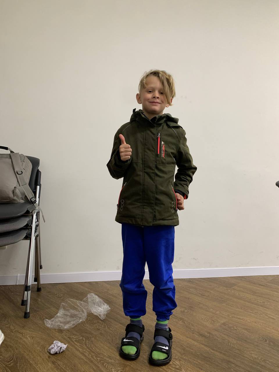 Ukrainian Boy Giving A Thumbs Up Ukrainian Boy Giving A Thumbs Up