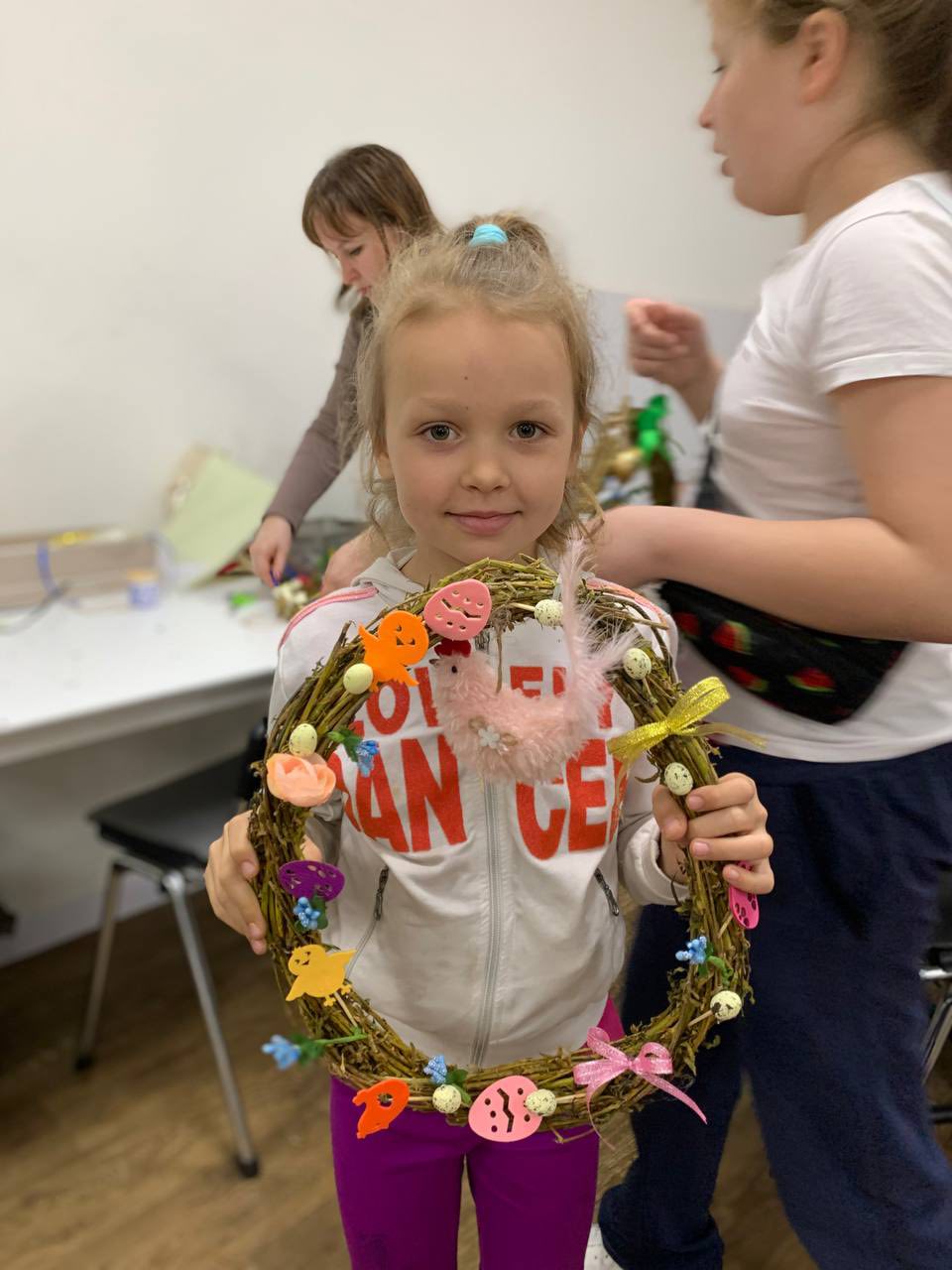 Ukrainian Girl Demonstrating Easter Decoration Ukrainian Girl Demonstrating Easter Decoration