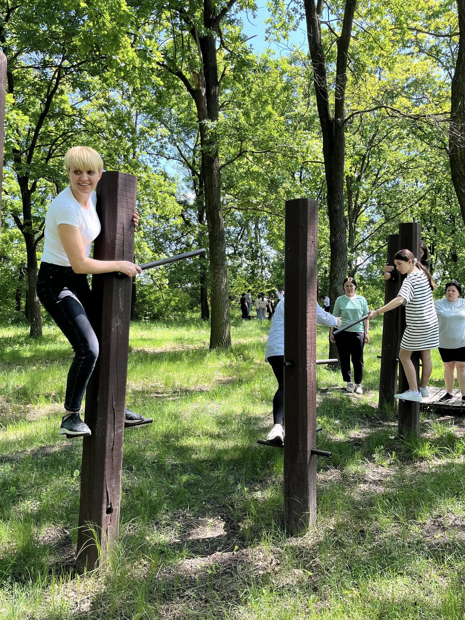 Ukrainian Woman At An Obstacle Course
