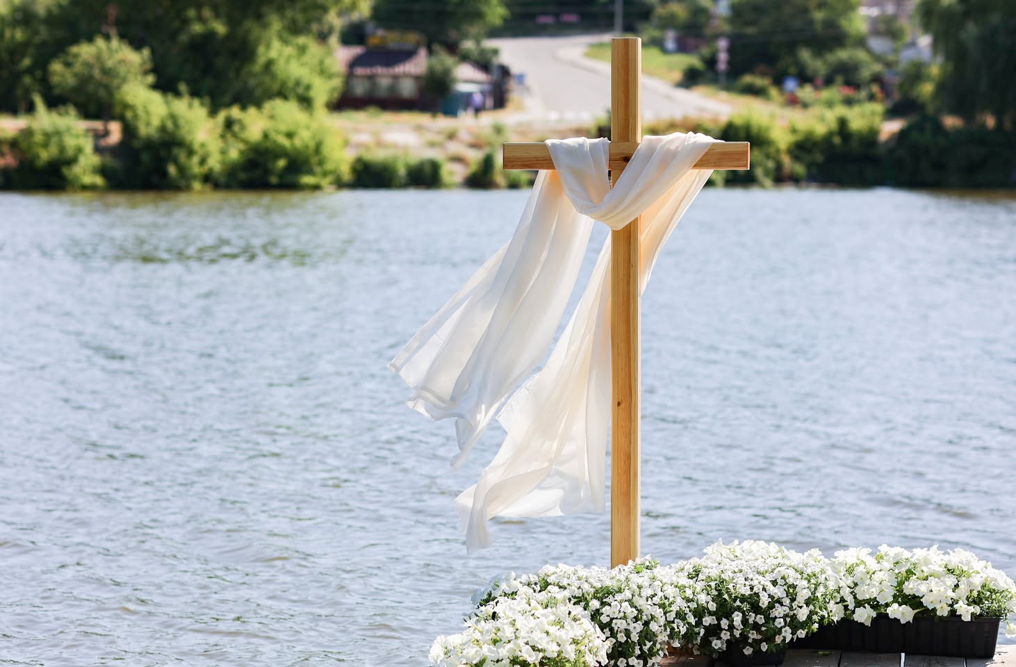 Cross On A River In Uman Cross On A River In Uman