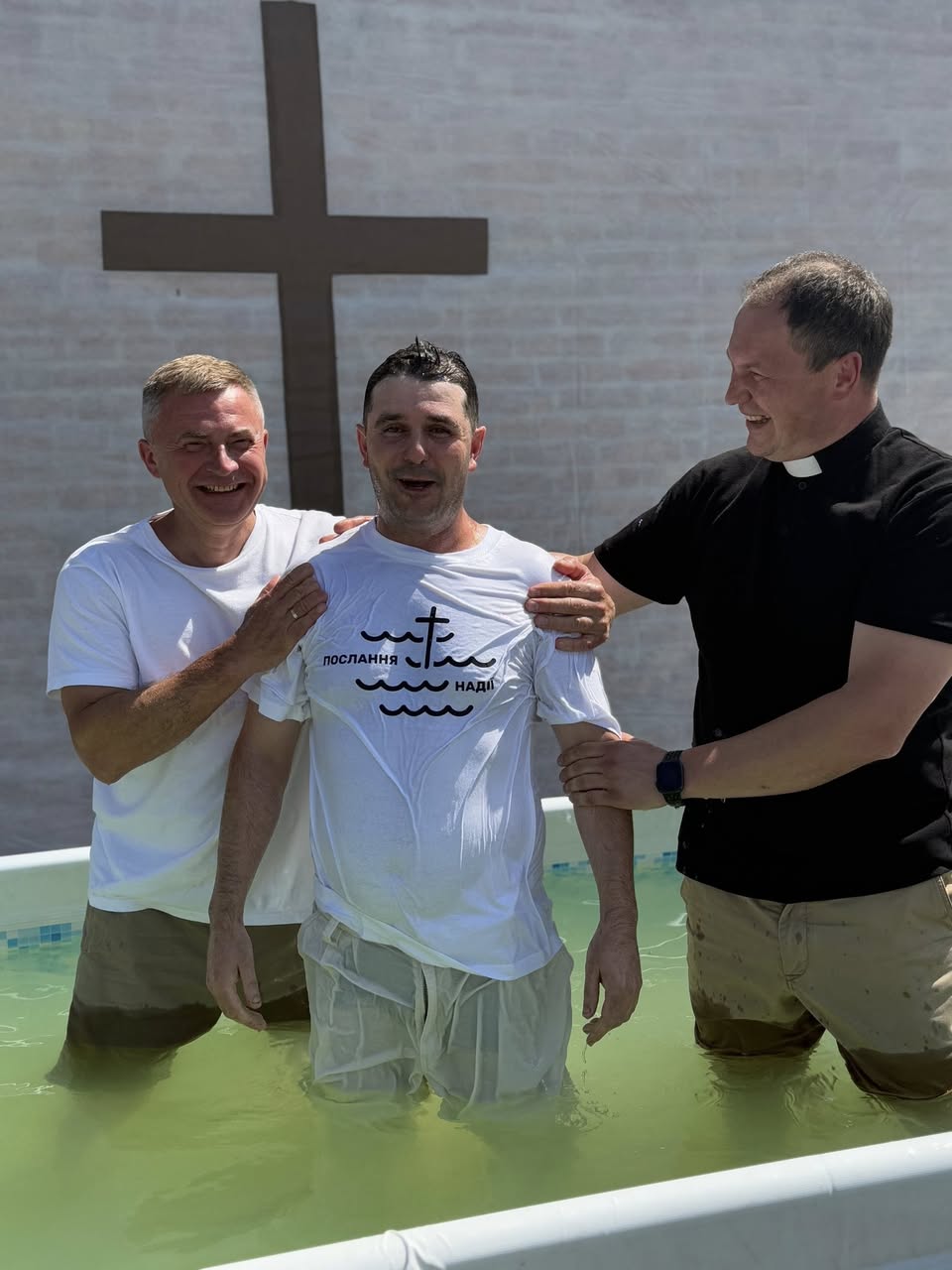 Ukrainian Man After Being Baptised