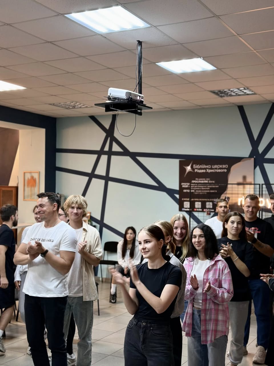 Ukrainian Young Adults Clapping