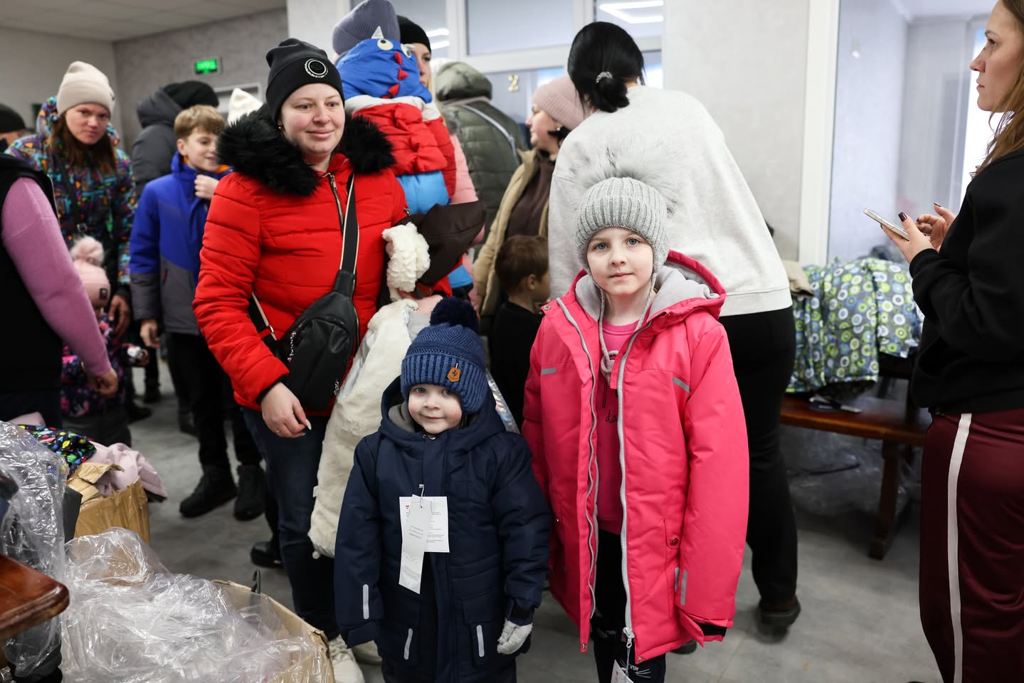 Ukrainian Kids With New Winter Jackets