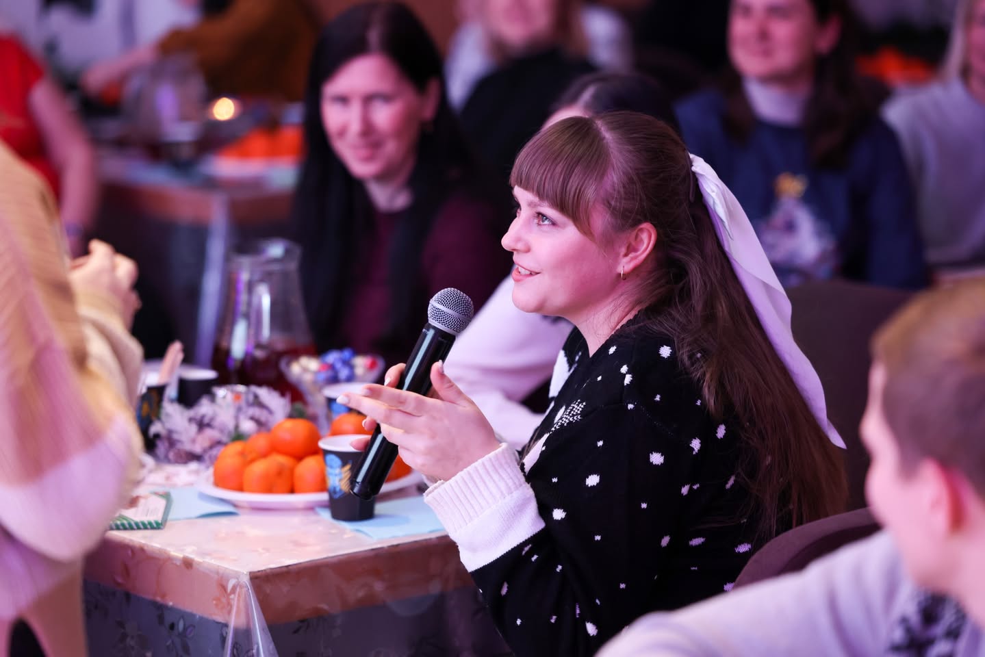 Ukrainian Woman With A Microphone