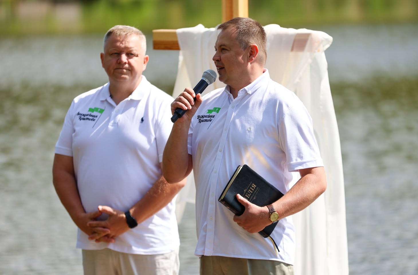Pastor Speaking Before Baptism Pastor Speaking Before Baptism